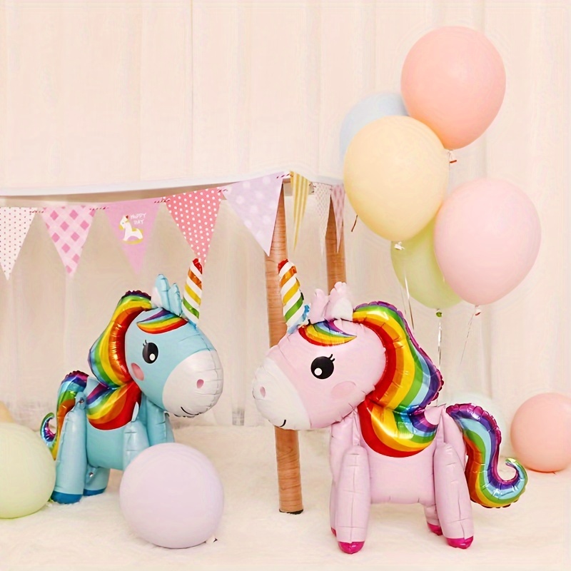 Decorazioni di compleanno dell'unicorno 8 °, 40 palloncini unicorno  Decorazioni per feste di compleanno, palloncini di alluminio per festa di  compleanno di 8 anni