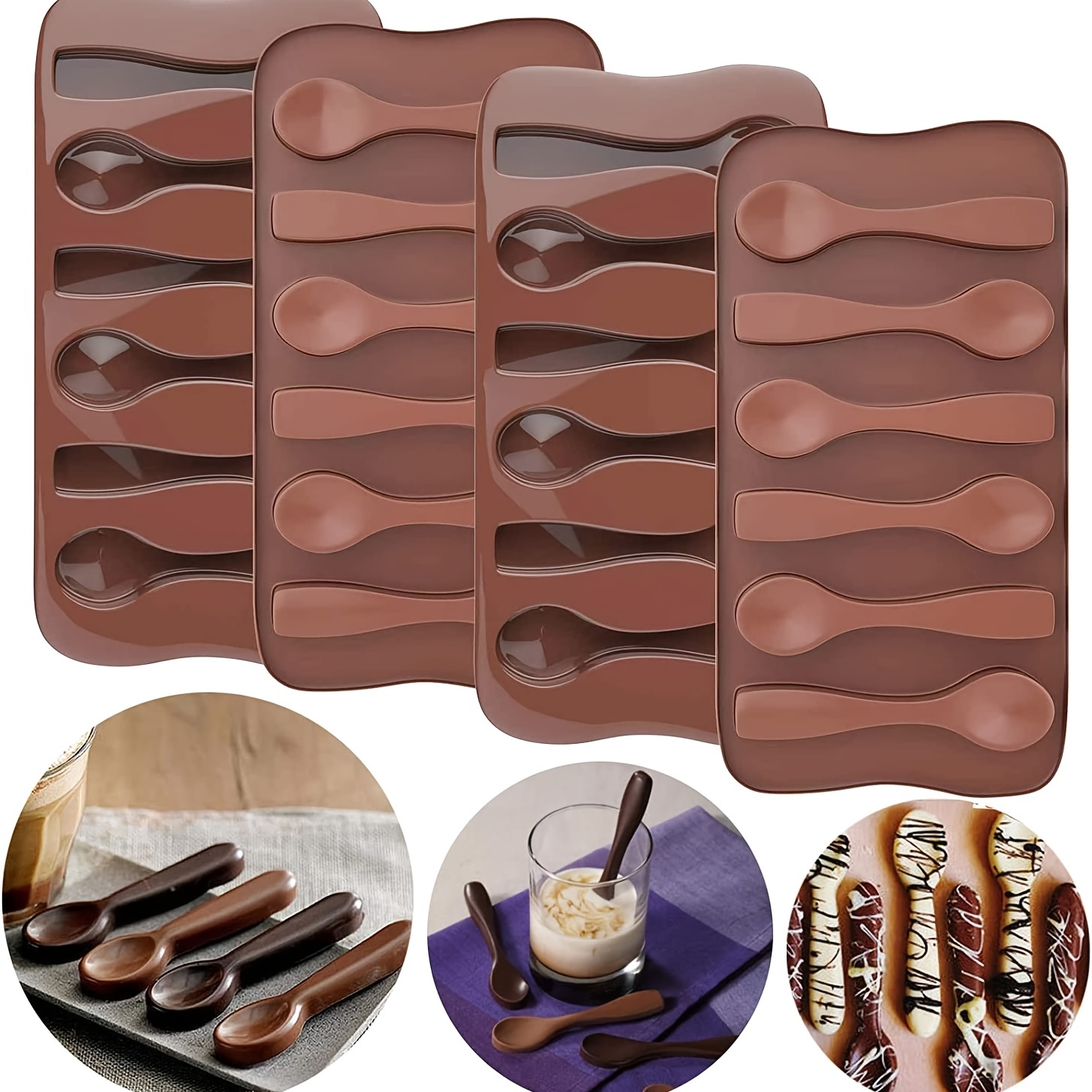 NEW 3 Cavity Rectangle Plaque Base Assortment Chocolate Candy