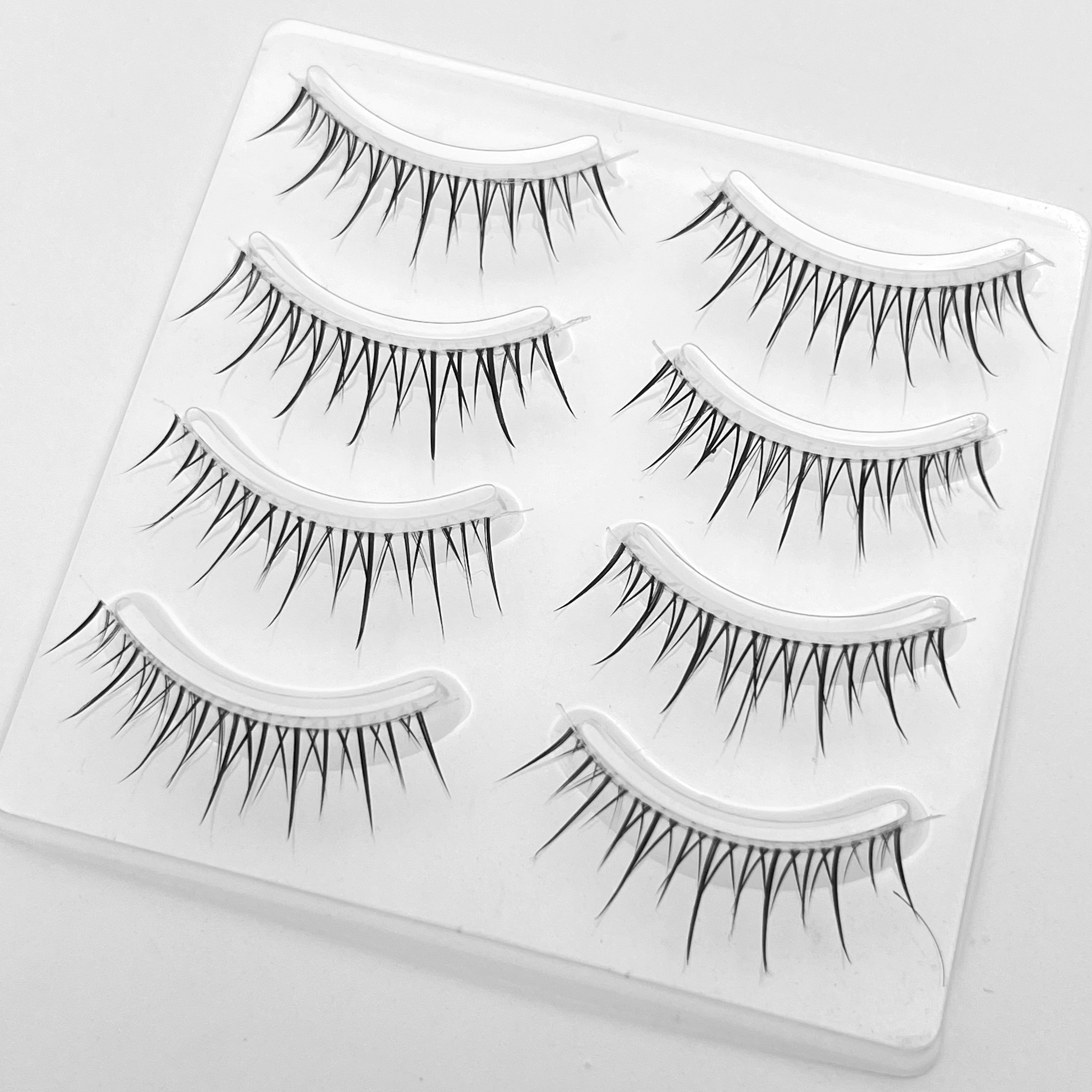 Manga Lashes, Transparent Stem Spiky Anime False Eyelashes, Natural Look  Japanese Lashes, Reusable Wispy Eyelashes Extension Makeup Tool - Temu New  Zealand