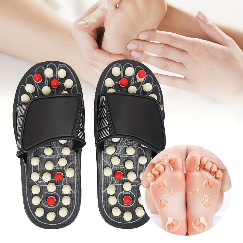 Men's Massage Sandal Slippers, Open-toe Slip-resistant Acupressure Shoe  Reflex Foot Pain Relief