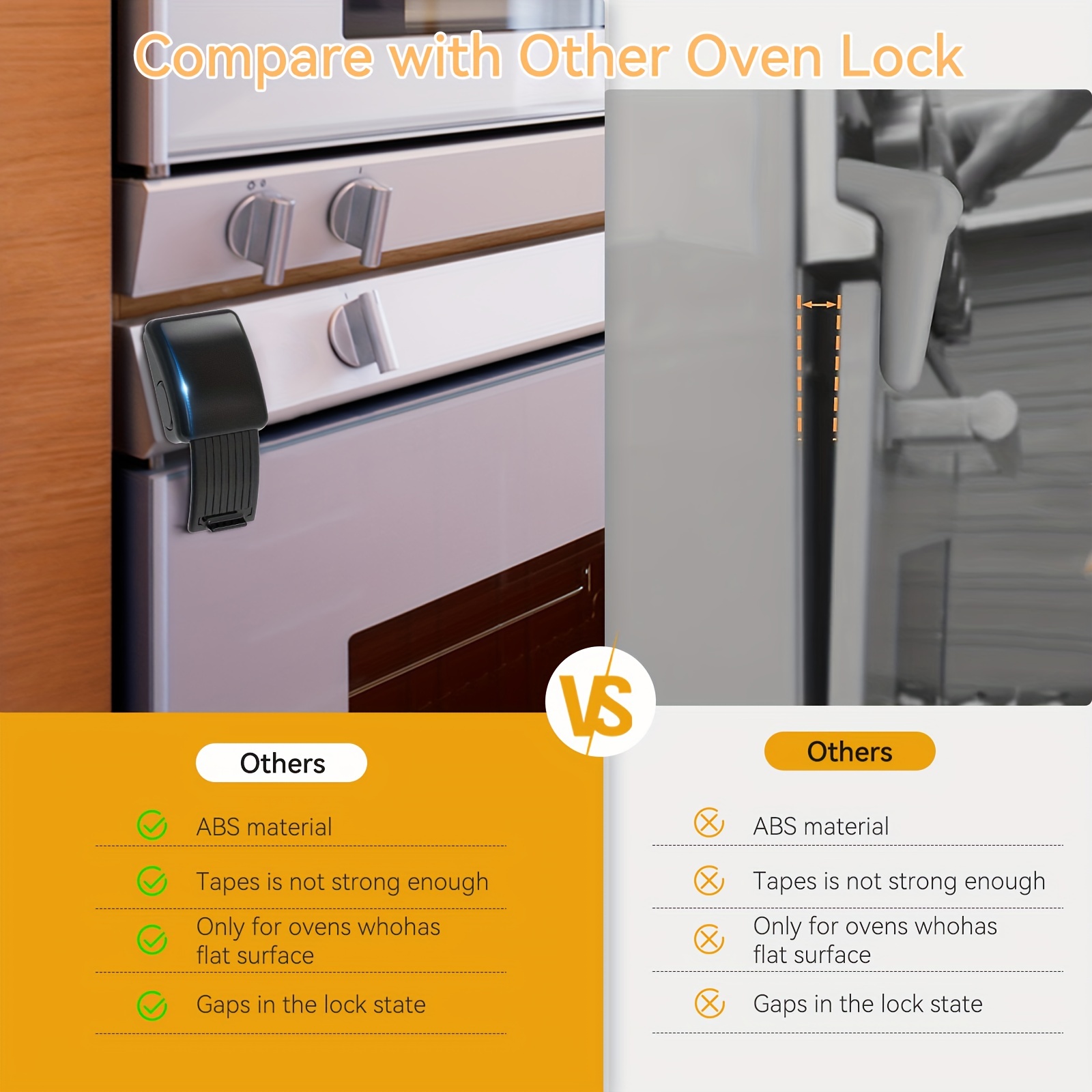 Upgrade Oven Lock Child Safety Proofing Oven Door Lock Kit - Temu