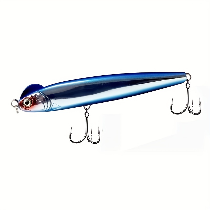 Slow Sinking Pencil Fishing Lure Blue Stickbait S shaped - Temu