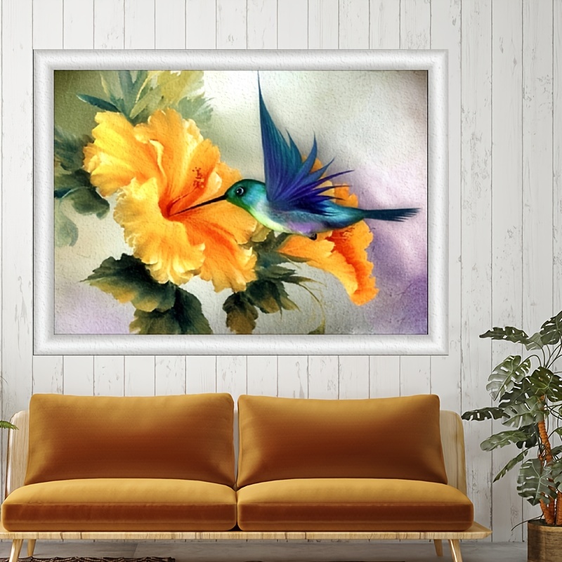 Hummingbird Diamond Paintings On Flowers - Temu