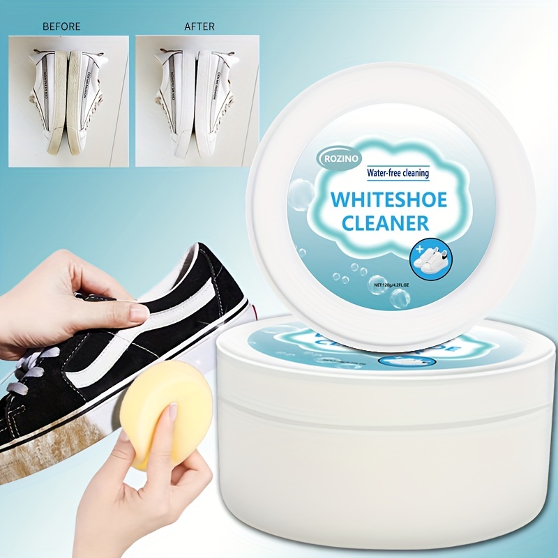 YYONPQ Rozino White Shoe Cleaner, Rozino Cleaner, Water-Free Cleaning,  White Shoe Cleaning Cream, Shoe Cleaning Sponge