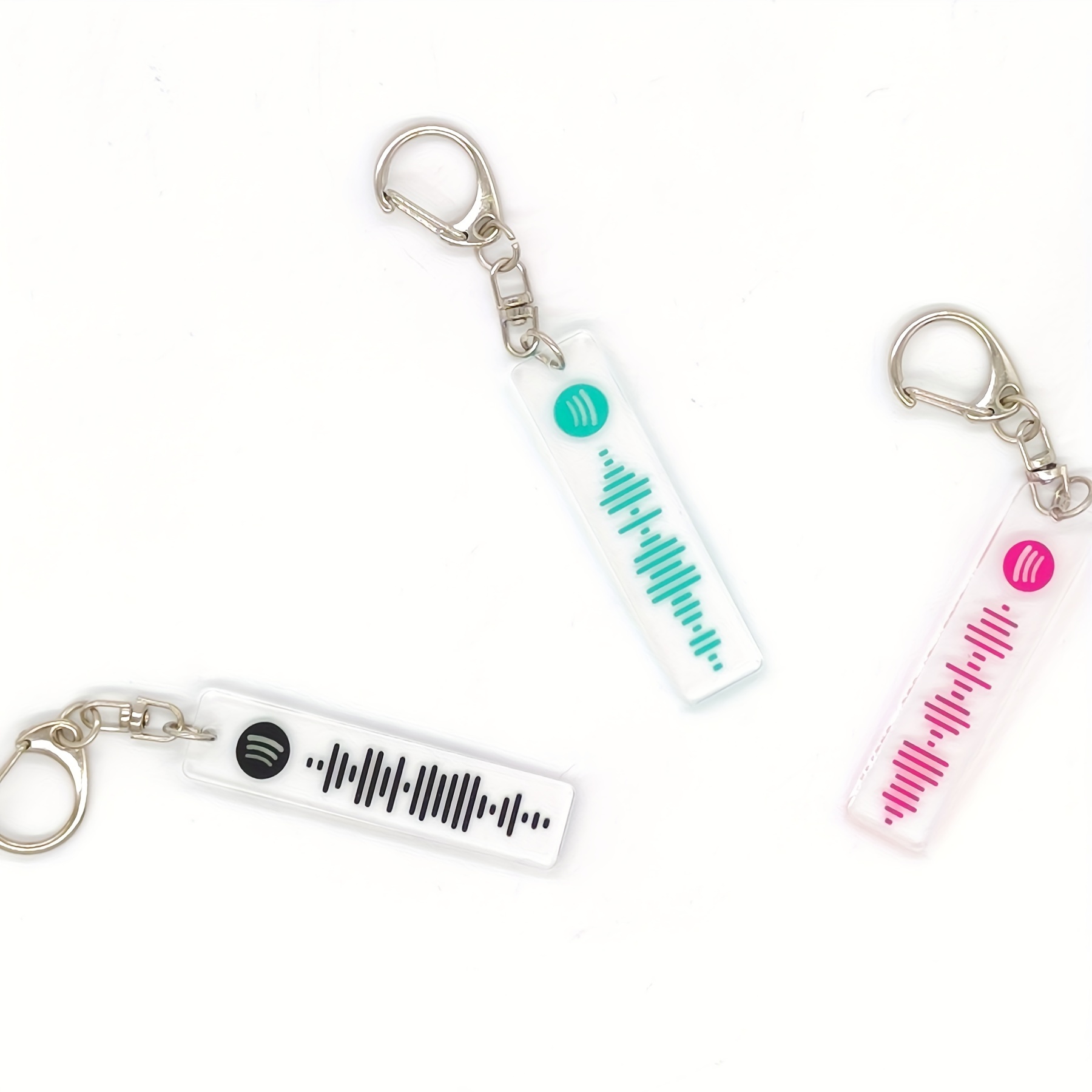 

1pc Music Keychain Sound Wave Acrylic Keychains Accessories Cute Bag Pendant For Fans Gifts