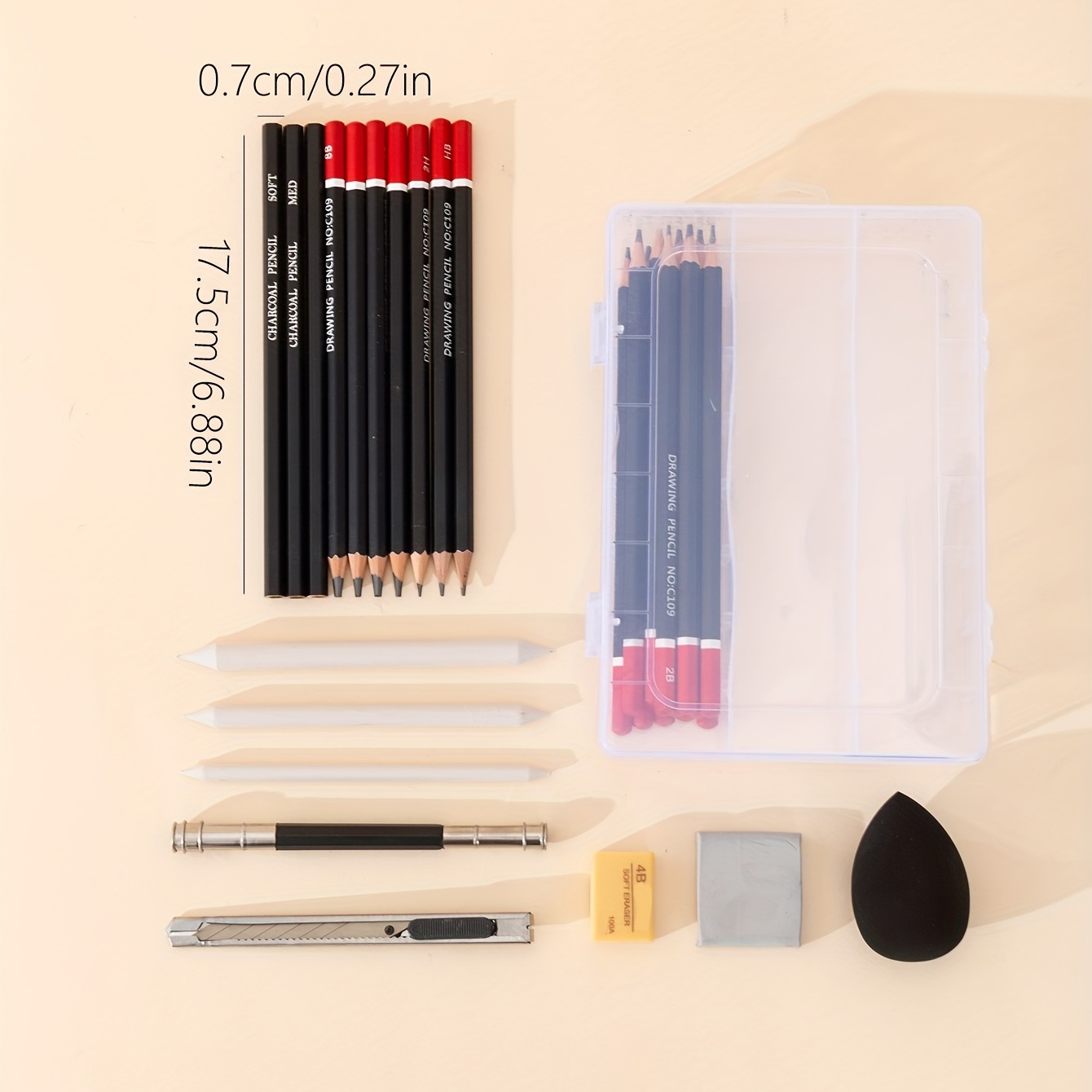 This Model 14 Sketching Pencil Set 4H-14B Pencil Sketching Pencil  Professional Art Drawing Pencil