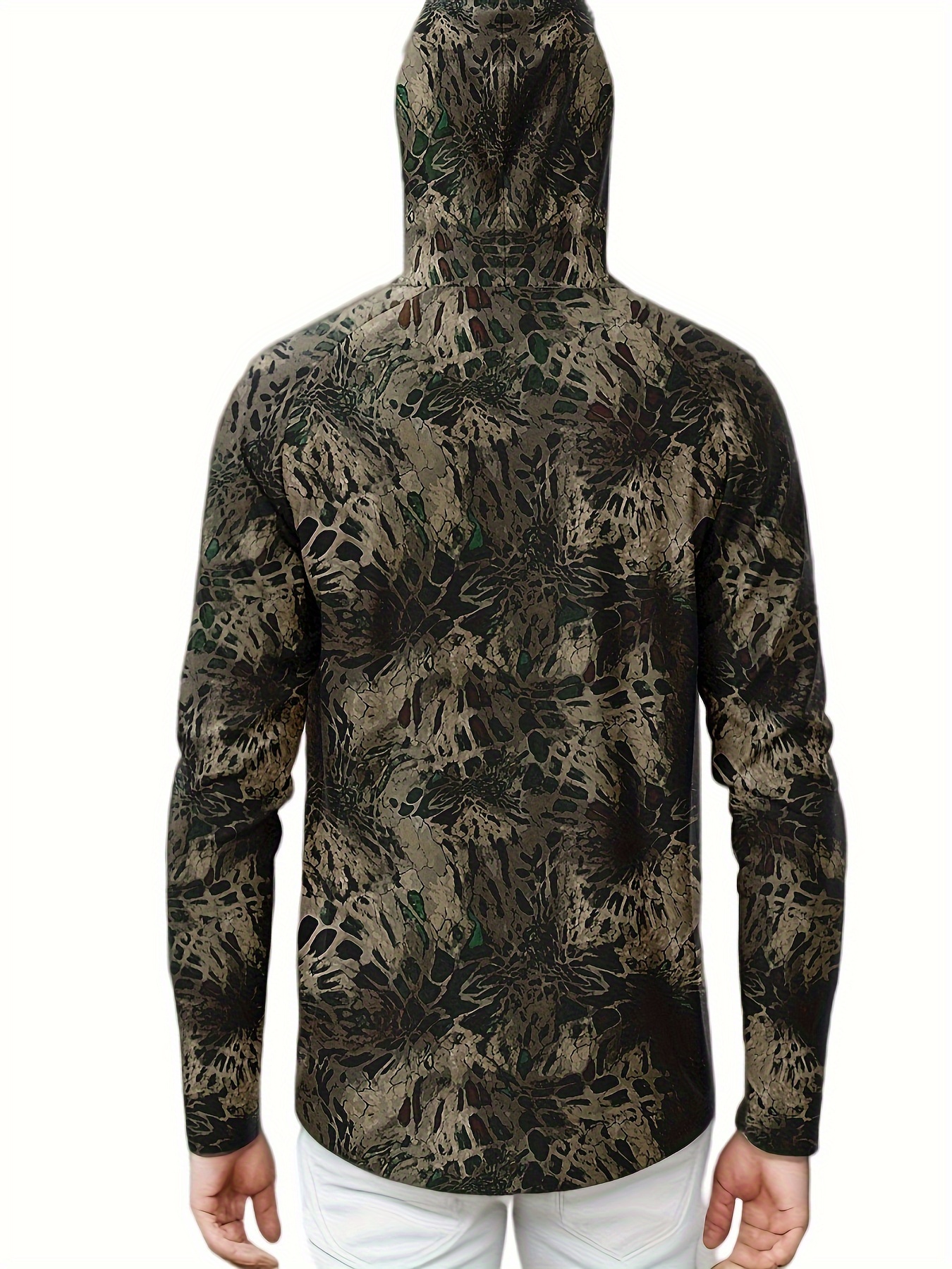 Men's Camouflage Full Body Pattern Long Sleeve Hoodie Mask - Temu United  Kingdom