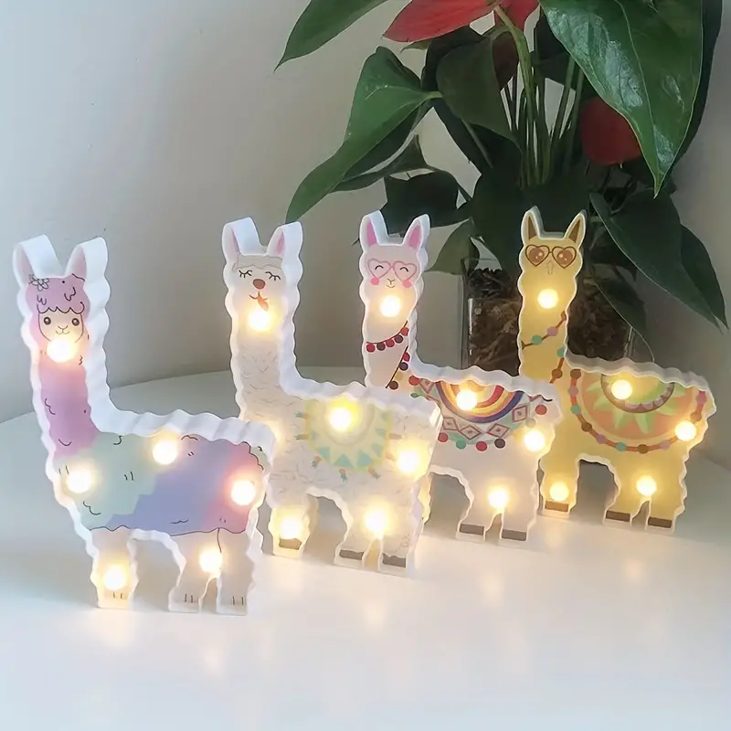 Llama Night Lights Kids Bedroom Alpaca Night Lamp Wall Table - Temu