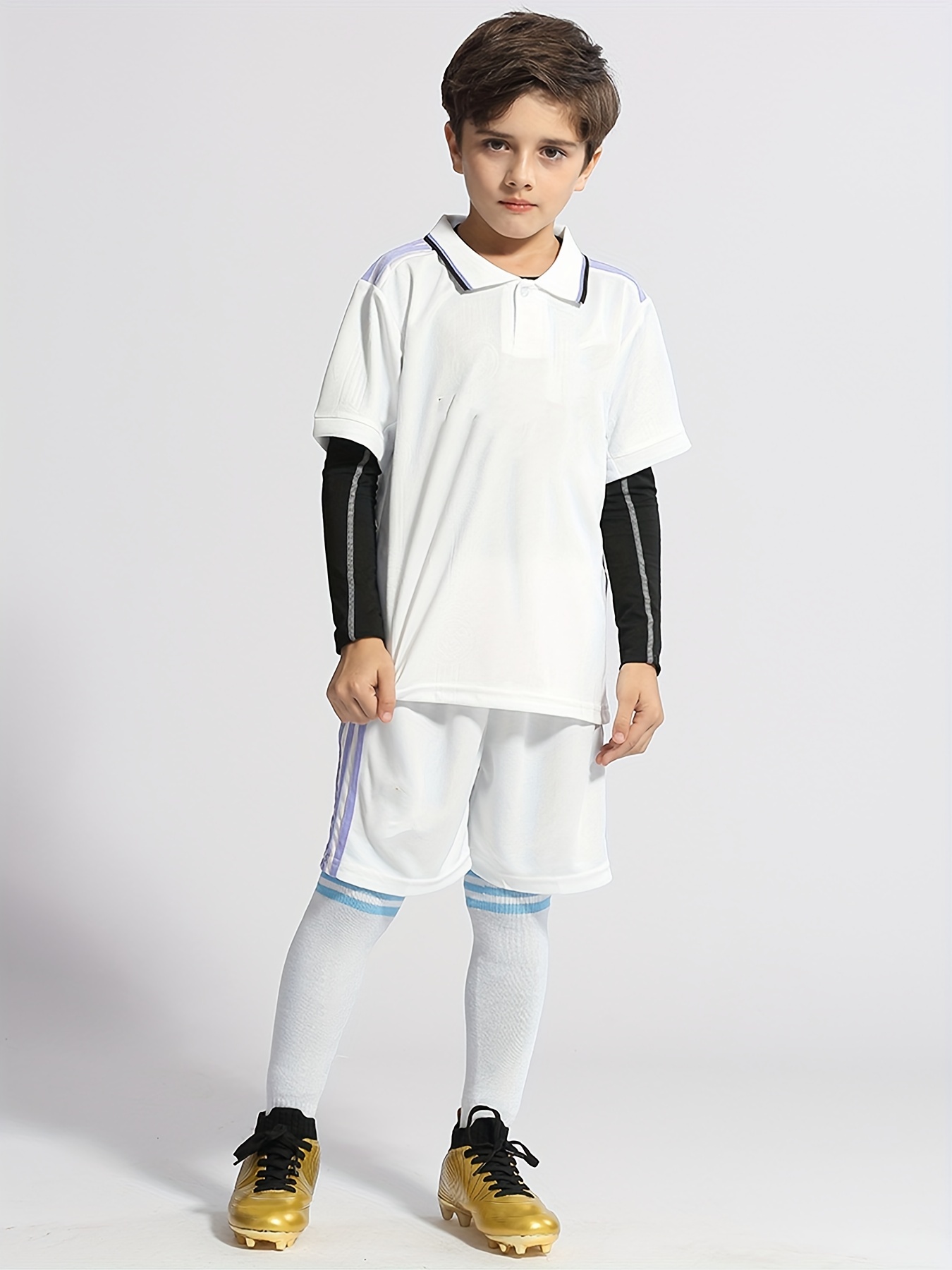 Youth Wicking Soccer Jersey - White/White