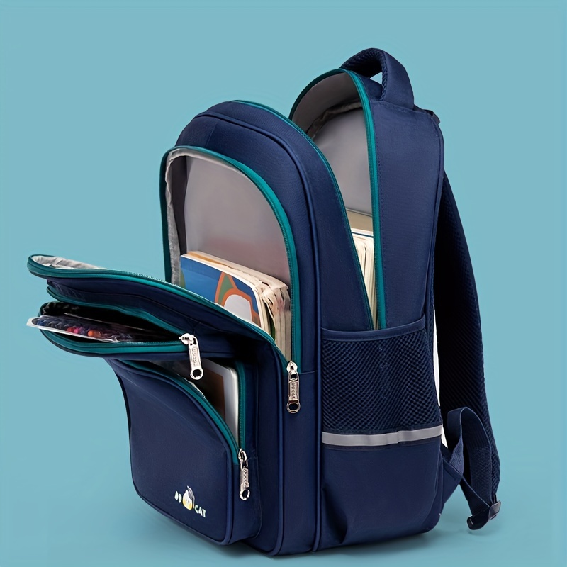 Large Capacity Backpack with Reflective Strip Spine Protection