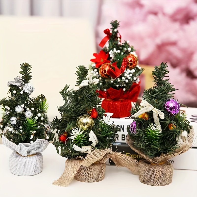Mini Christmas Tree Miniature Artificial Christmas Tree - Temu
