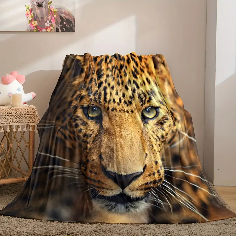 Leopard Print Blanket For Kids Teens