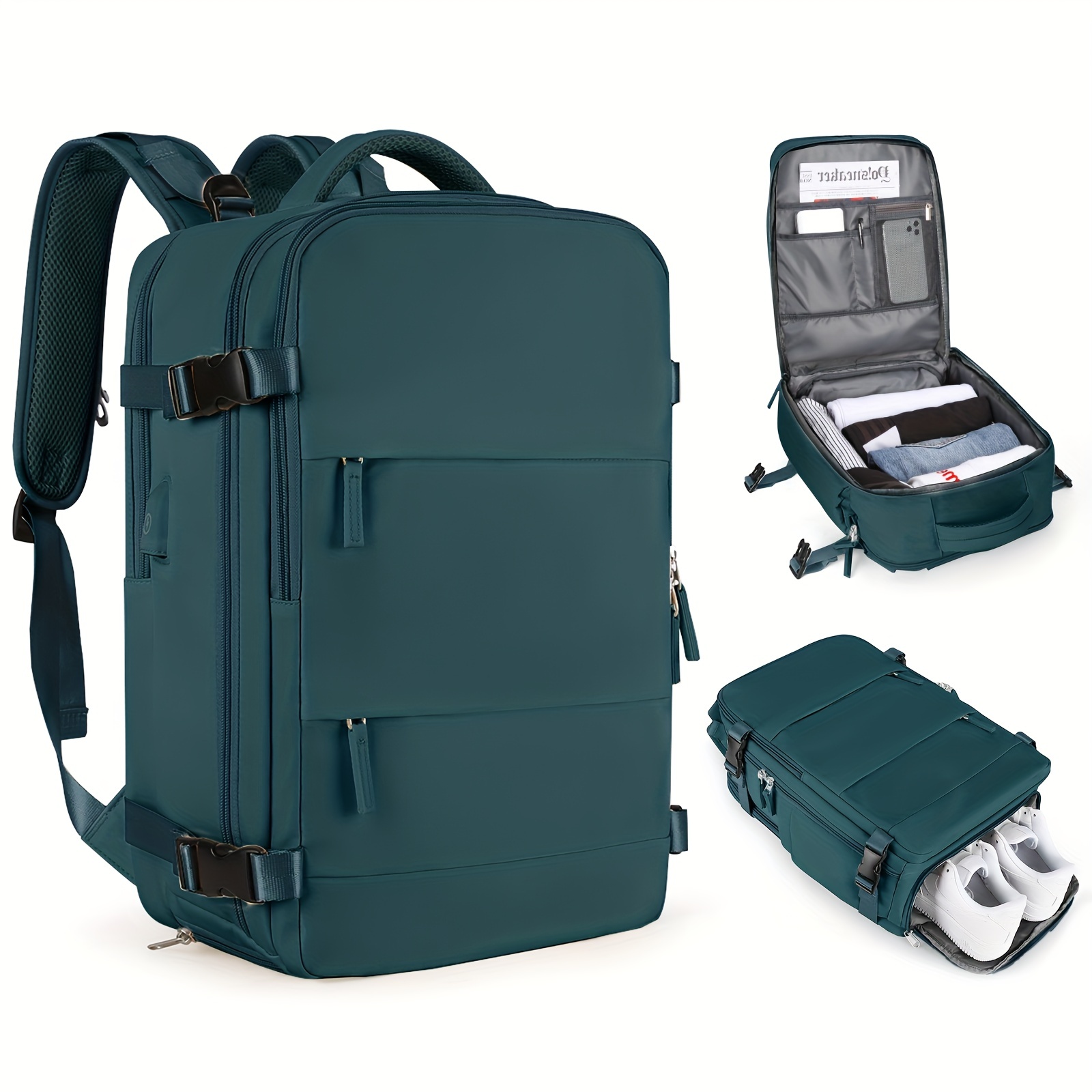 Men's Canvas Backpack Bucket Bag, Outdoor Sports Business Bag, Travel  Rucksack