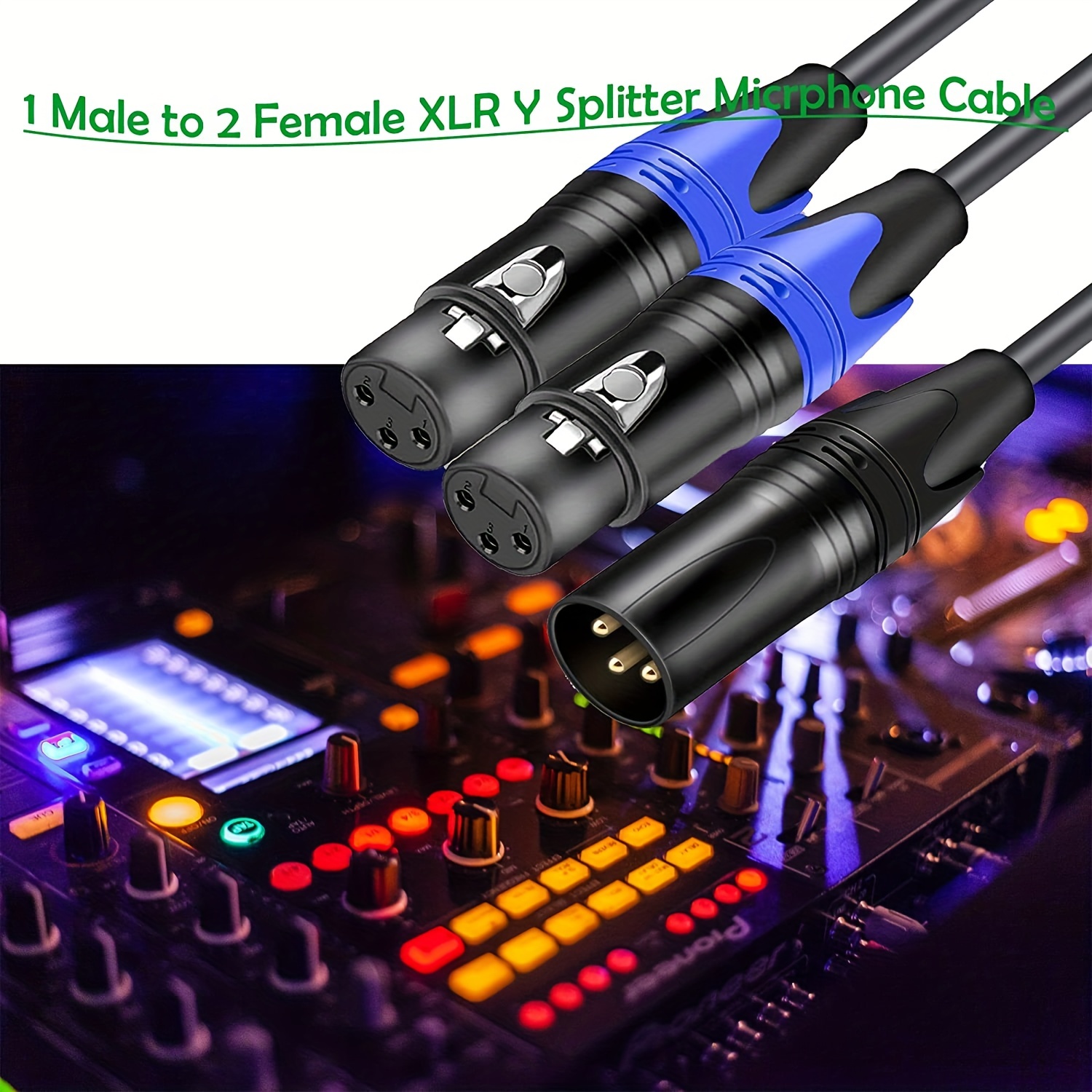 Xlr Microphone Cable Xlr Male To Xlr Female Balanced 3 Pin - Temu