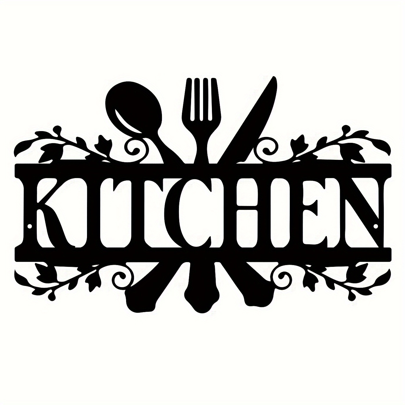 Black Fork Spoon Metal Sign large Kitchen Rustic Decor Spoon - Temu