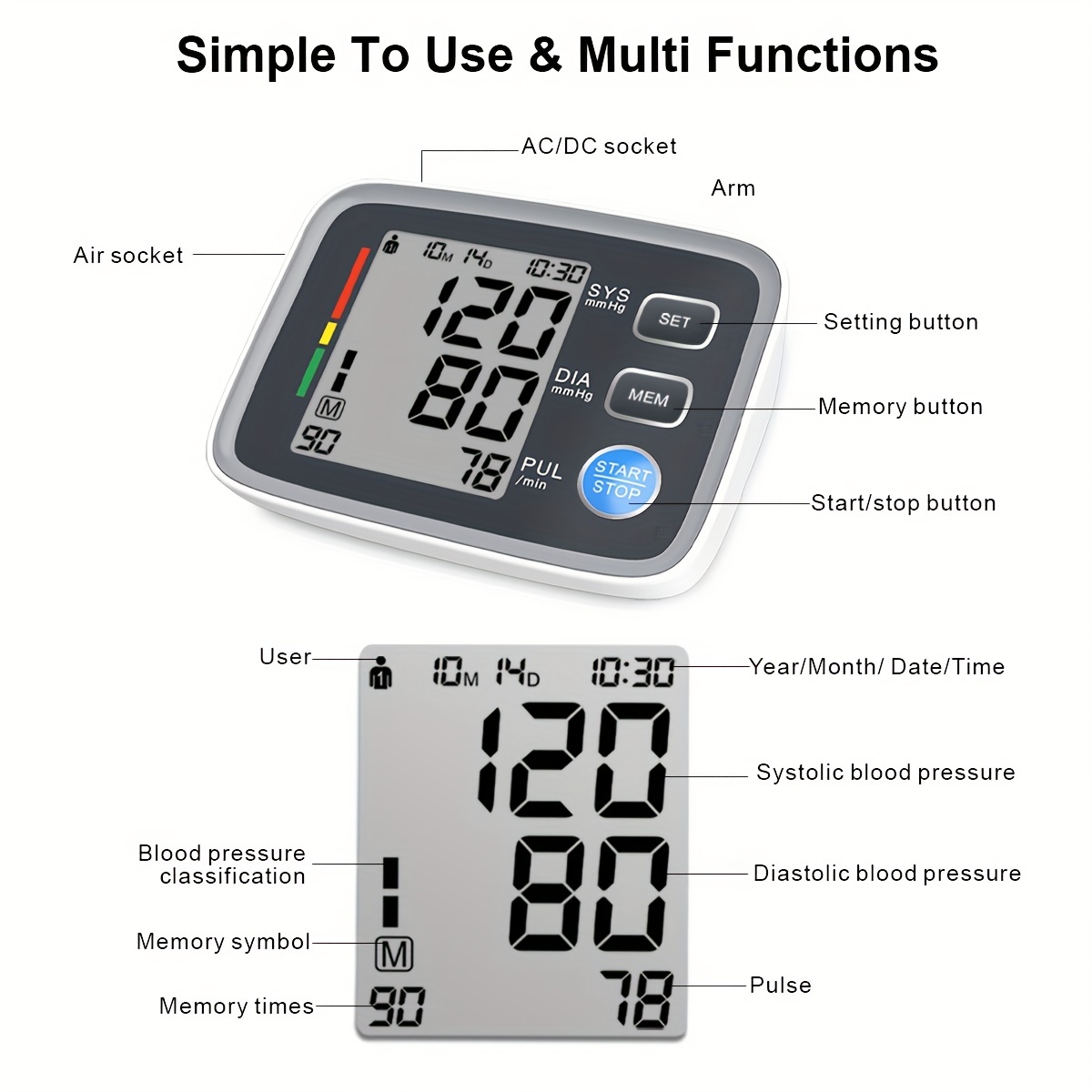 Blood Pressure Monitors for Home Use Upper Arm