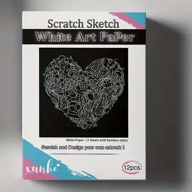 Scratch Art Paper Rainbow White (50)