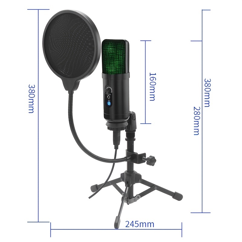 Best Deal on Professional USB Capacitor Microphone with RGB Light