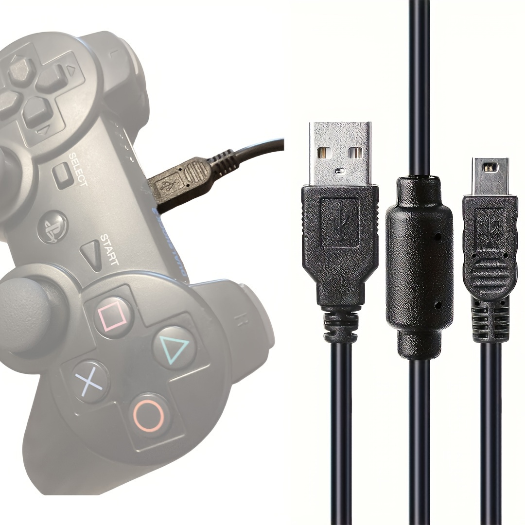 Câble de recharge mini-USB pour manette PS3 1,8 m