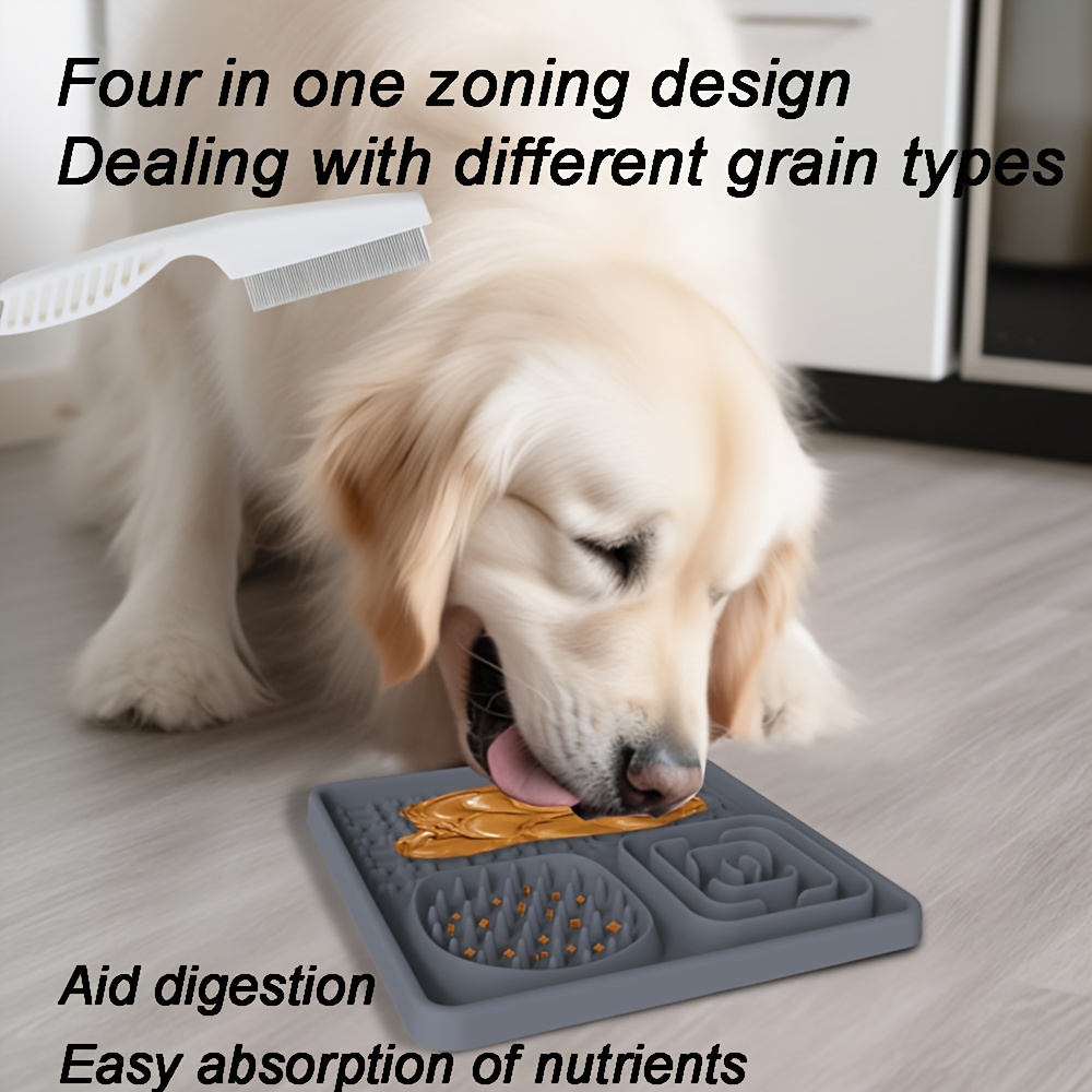 Pet Feeding And Bathing Distraction Pad Slow Feeder Mat With - Temu