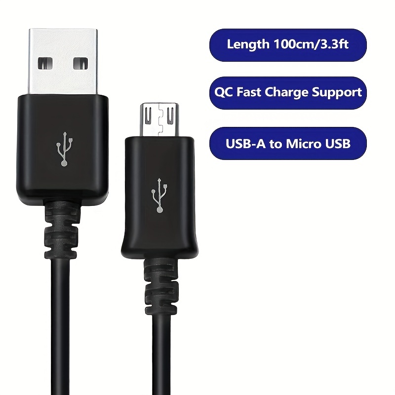 ▶️ Compra ya tu Cable micro USB para móvil, tablet, consolas, mp3 Cable  micro USB de 1m aprox Cable Cargador de Móvil compatible con Android por  solo 3,99 €