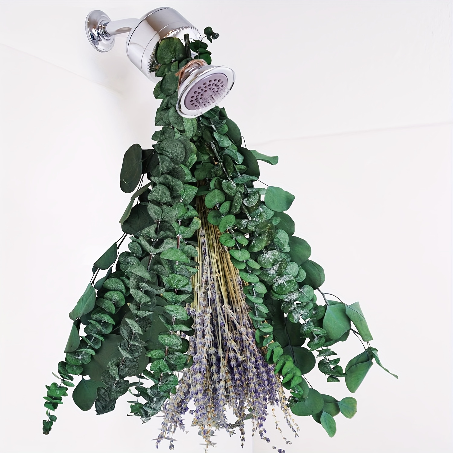 Dry Eucalyptus Leaf And Lavender Flower Shower Set Natural - Temu