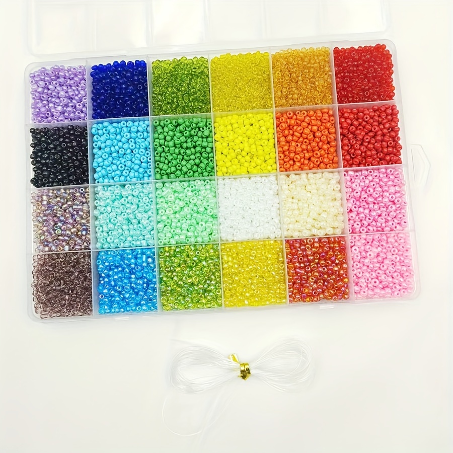 24/48 Colores Kit Cuentas Vidrio 3 Mm Hacer Joyas Pequeñas - Temu