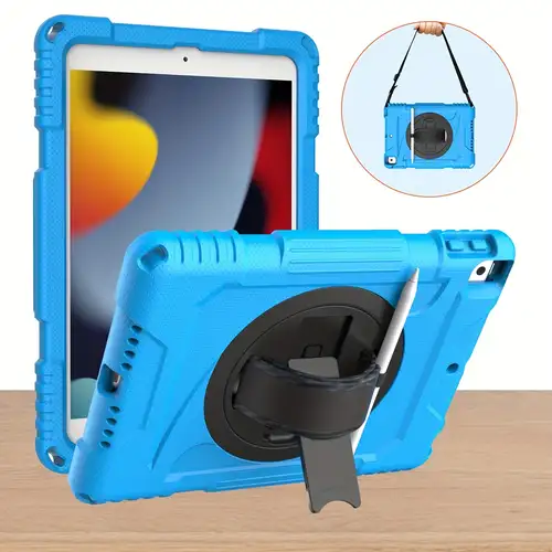 Case for iPad 9/8/7 (10.2 inch Model 2021/2020/2019 9th/8th/7th  Generation), Full Body Shockproof Protection Cover with 360 Degree Rotating  Kickstand