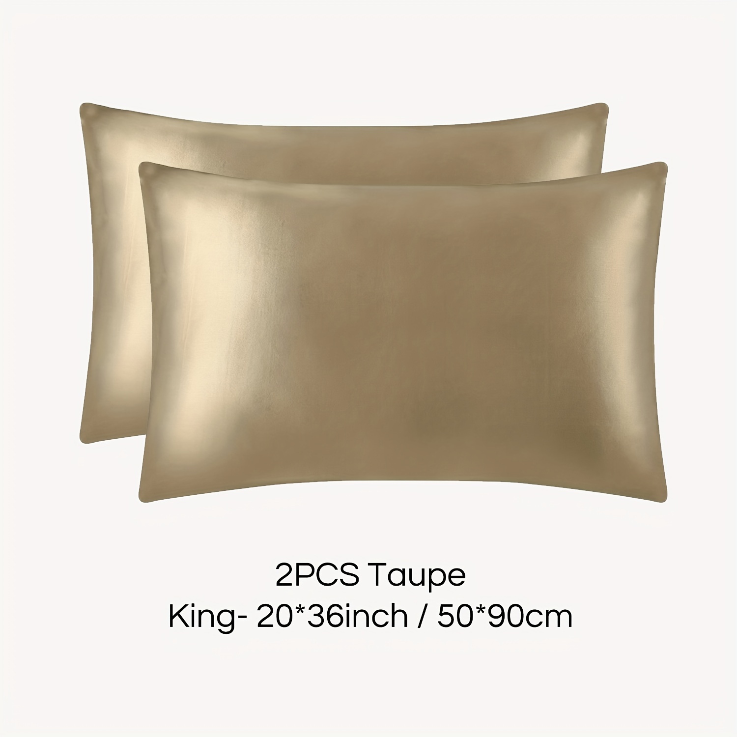 TEMU 2pcs Set Of 100% Silk Pillowcases, Featuring An Invisible Zipper Design, Made From 6a Grade Double-sided Silk, Providing Skin And Hair Care