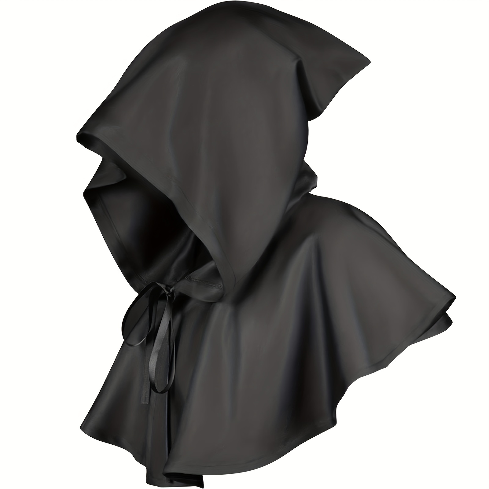 1pc, Halloween Cowl For Men Women Unisex Medieval Cowl Hooded Cloak Halloween Grim Cowl Poncho Cosplay Costume For Men Women, Halloween Decor Supplies, Stage Performance Props, Events Cosplay Props, Party Supplies