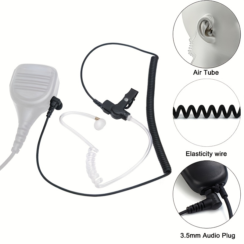 Police Radio Earpiece /1 Pin Listen Only Acoustic Tube - Temu