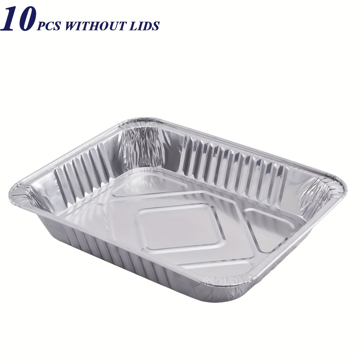 Aluminum Pans With Lids Half Size 9x13 Extra Heavy Duty Disposable