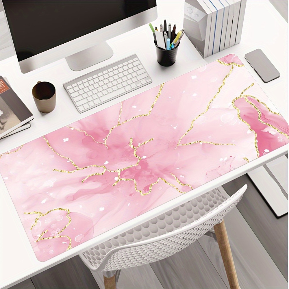 1pc Marble Pattern Mouse Pad, Design For Women And Girls For Man Round Mousepad, Non-slip Mouse Mat, Suitable For Office Computers, Laptops