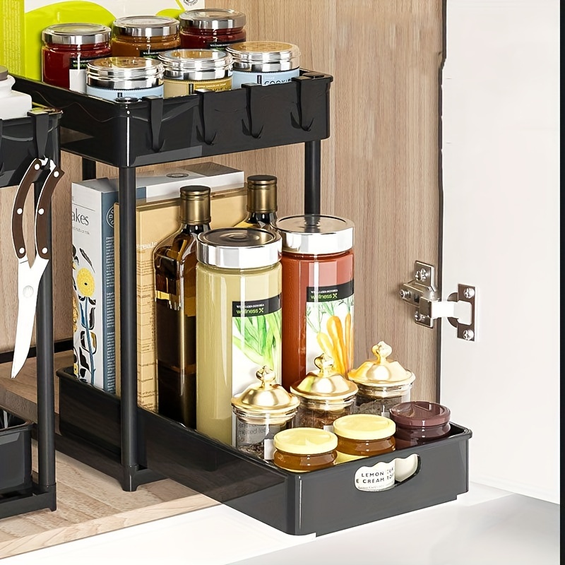 Pull Out Spice Rack Kitchen Organization Pull Out Spice Rack - Temu