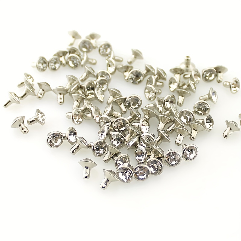 100pcs/bag 7mm Colorati Moda Strass Rivetti Cuoio Rame - Temu Italy