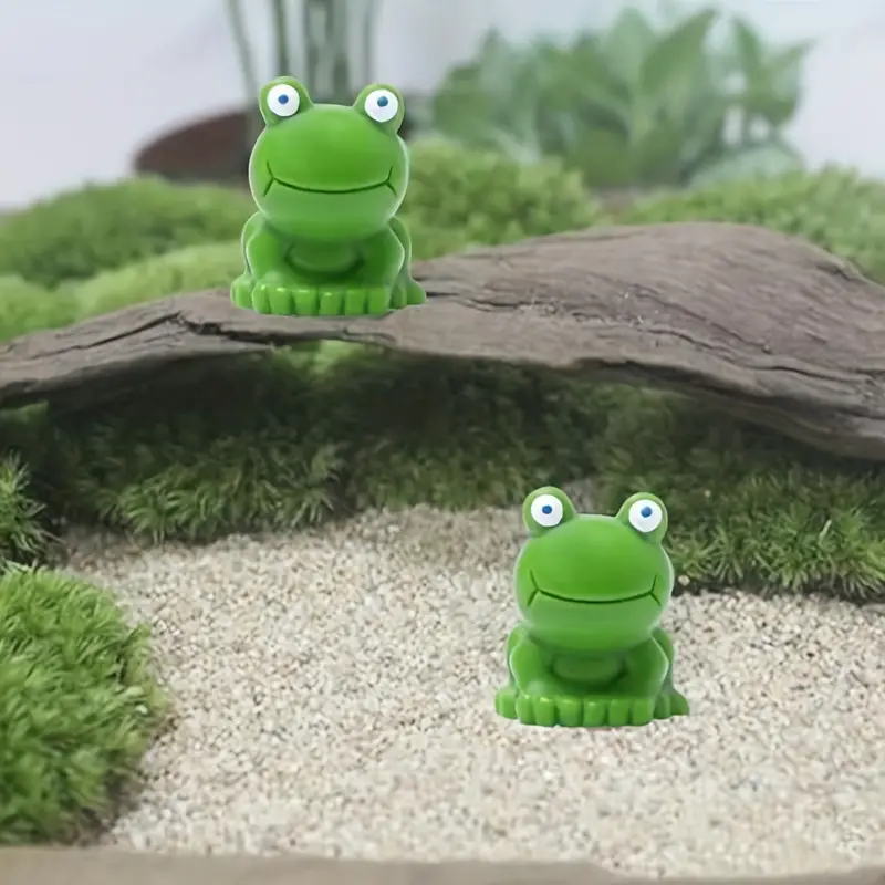 200 Pcs Green Frog Miniature Figurines, Mini Frogs 200 Pack,Micro Frogs  Figurines, Tiny Cute Frog Figurines, Miniature Moss Landscape Frog