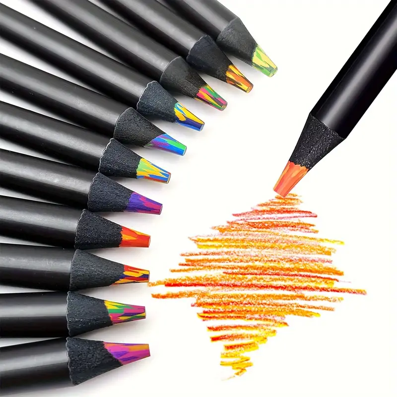 12/8pcs Rainbow Pencils, Jumbo Colored Pencils, Multicolored Pencils Art  Supplies For Adult Coloring Sketching Cute Drawing Kit Fun Pencils Cool  Stuff