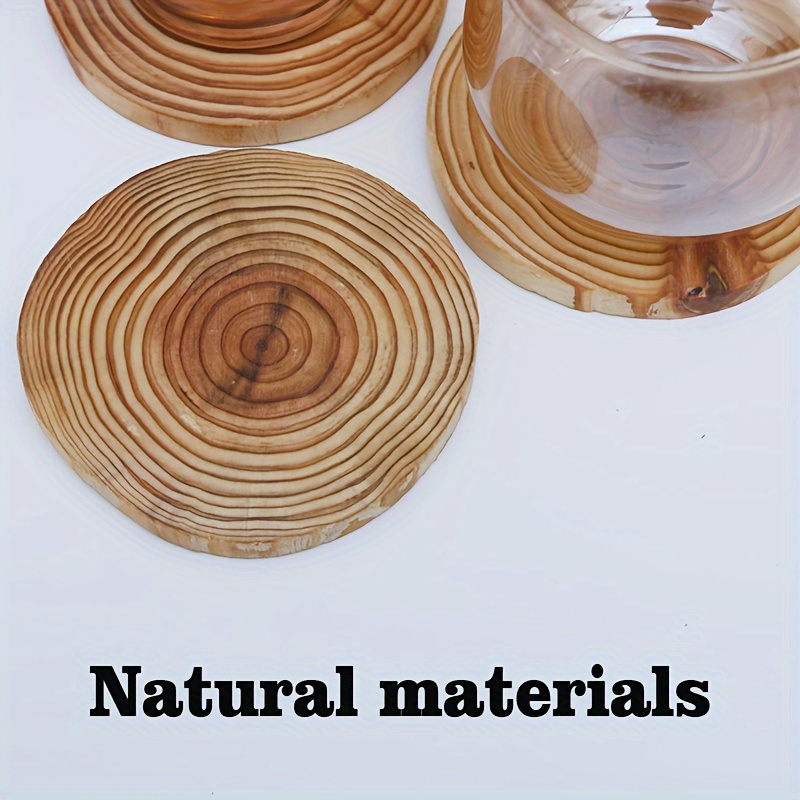 Natural Wood Coasters Natural Wood Coasters - Temu