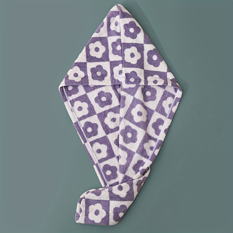 Absorbent Flower Hair Towel for Women Quick Drying Shower Cap