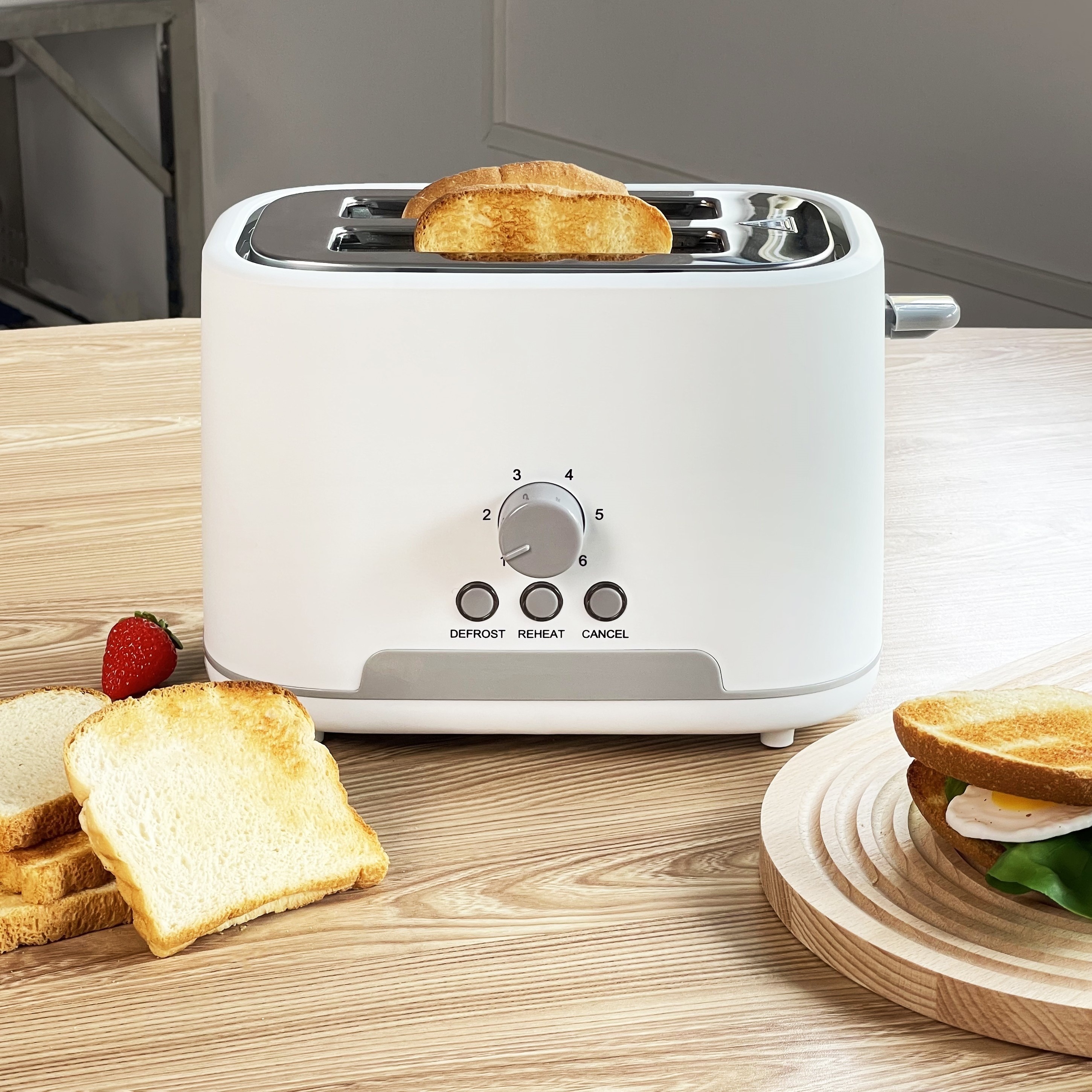Compact 2 Slice Toaster with 6 Shade Settings