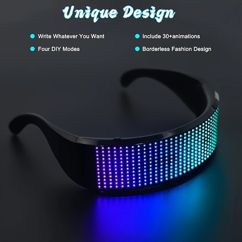 Light Up Glasses Animated LED Display with Smartphone Control