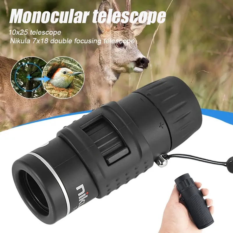 portable pocket monocular telescope 7x18 spotting monoscope for outdoor hunting bird watching super foot bowl game watching details 3
