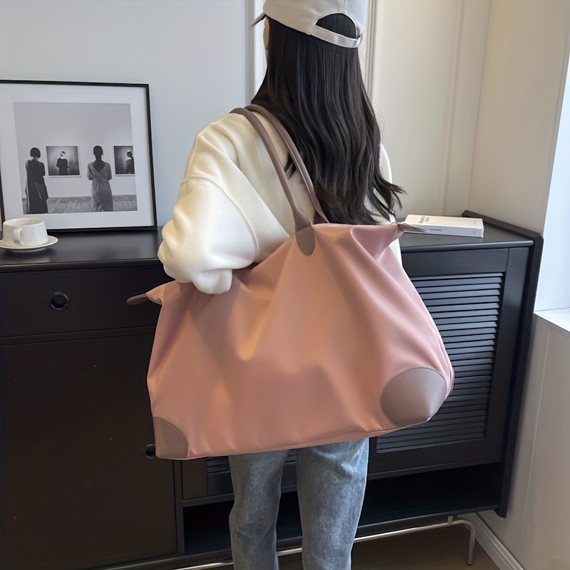 Large Capacity Colorblock Storage Shoulder Bag Duffle Bag