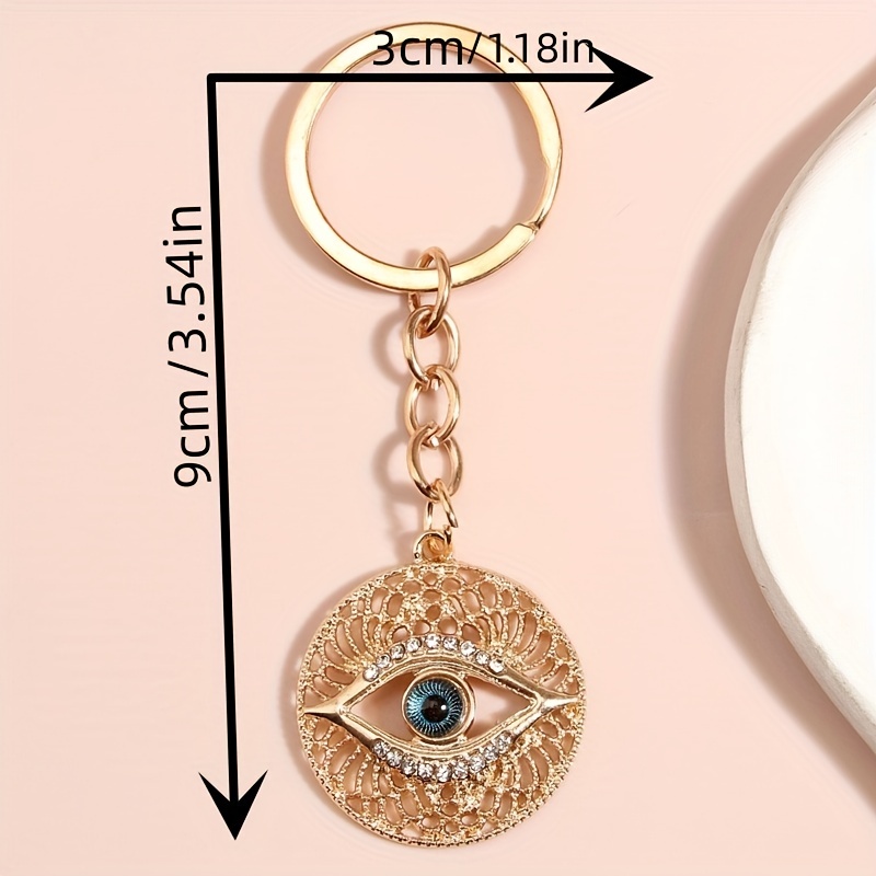 Porte-clés pendentif de sac mauvais œil mauvais œil avec pompon