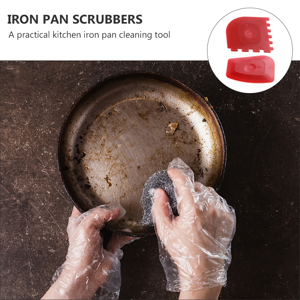 Effortlessly Clean Your Pans With These Scraper Pans Scrubber - Perfect For Cast  Iron Skillets, Nonstick Grill, Waffle, And More - Kitchen Scrapper For  Grease And Food Removal - Temu