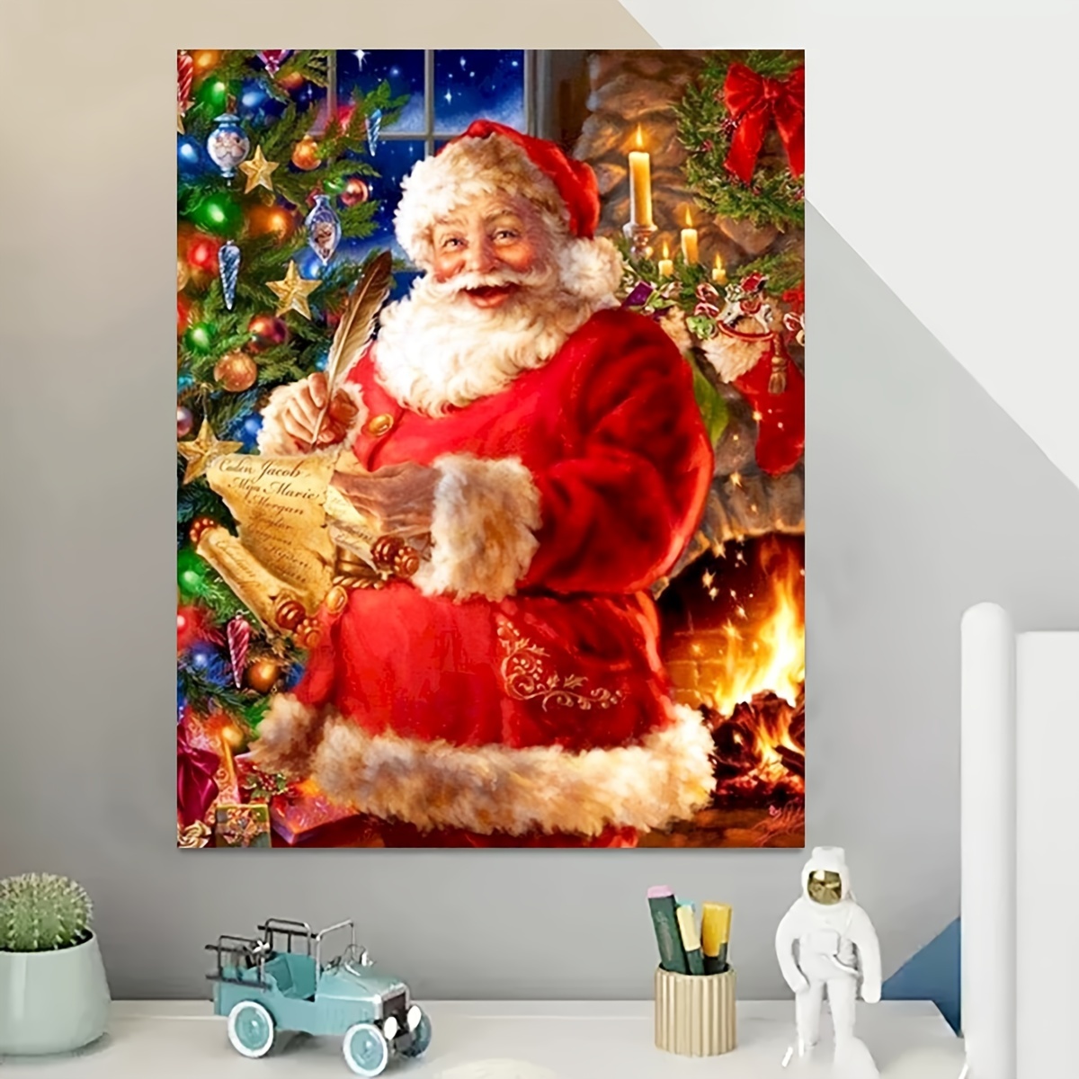 Santa Claus Easy Diy Oil Paint By Numbers For Adults - Temu