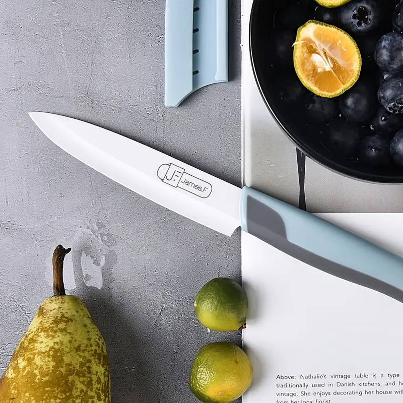 Ceramic Paring Knife, Zirconia Blade With Sheath Cover, Ceramic Blade Easy  To Hold The Handle, Fruit And Vegetables Paring Knife, Kitchen Tools - Temu