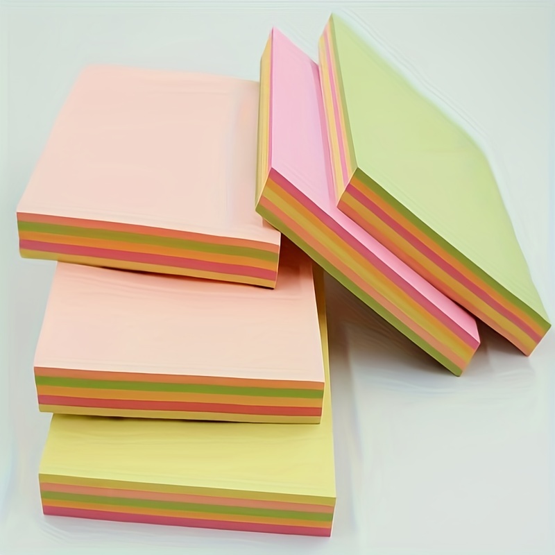 Sticky Notes bright Colors Self stick Pads Easy To Post For - Temu