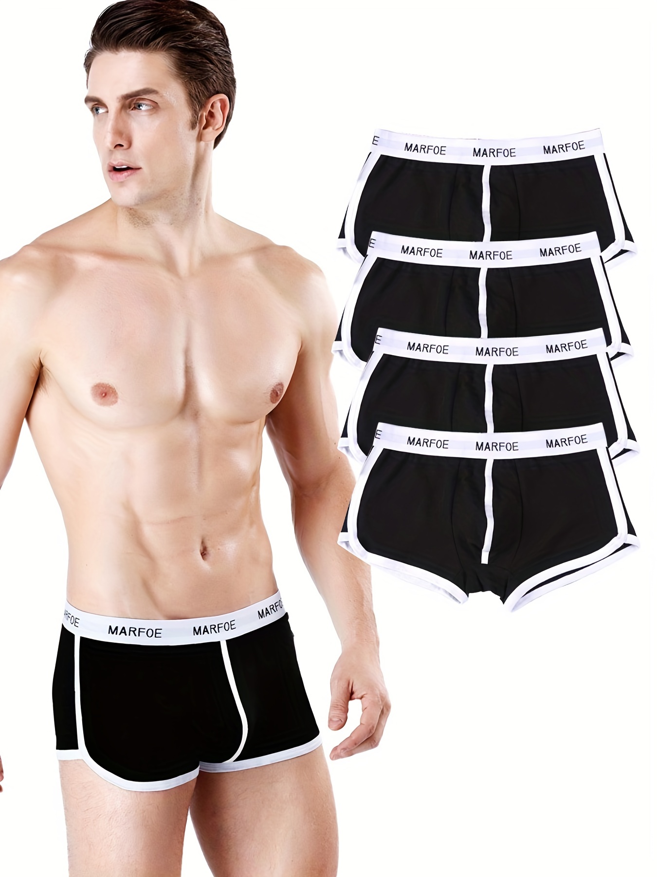Men's Boxer Briefs Chinese Style Domineering Cotton Comfy - Temu