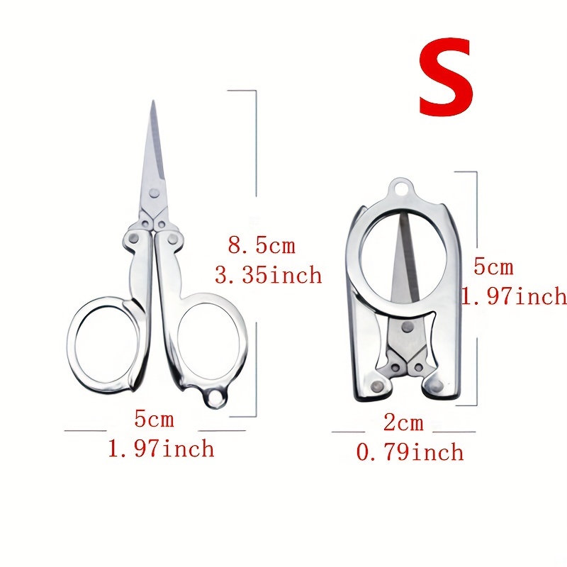 1 Stainless Steel Mini Folding Pocket Scissors, Sewing Scissors, Portable  Paper Cuttings Scissors, Household Items